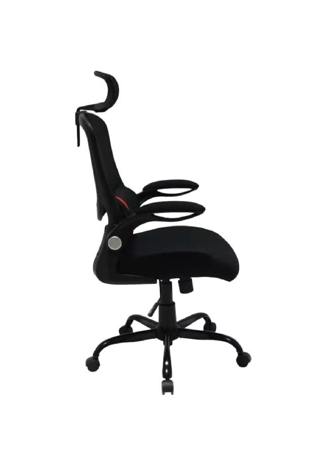 Micasa High-Quality Stylish Office Chair with Headrest Black 66 x 32 x 60 cm MC-1108E - Image 2